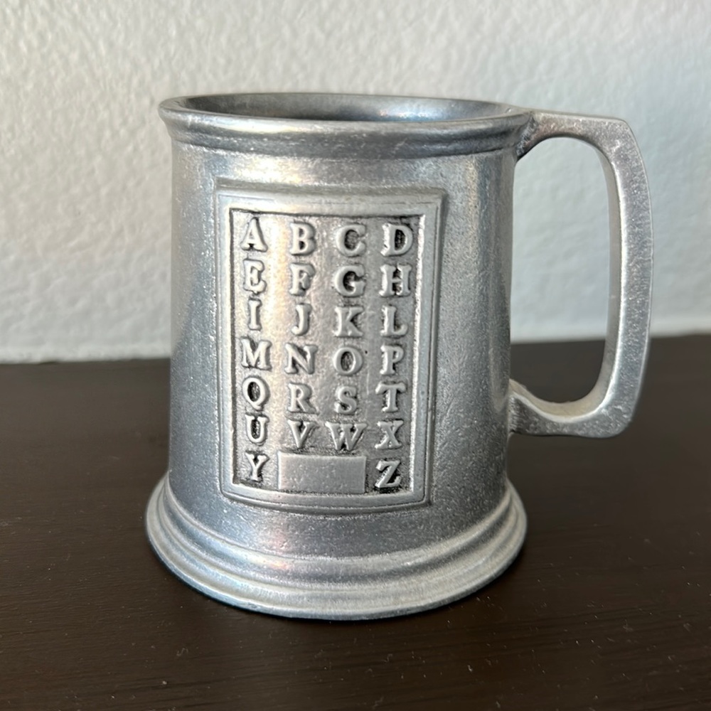 Vintage Wilton Armetale pewter Children's ABC Mug